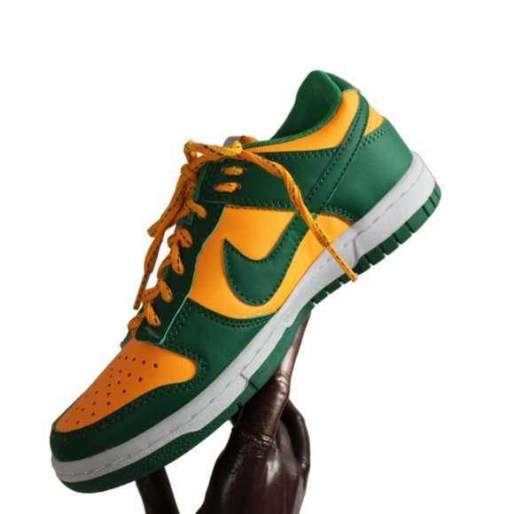 Nike Shoes - Nike Dunk Low Dark Green Vibrant Laser Orange Color, Size 7 (Men's 5.5) …